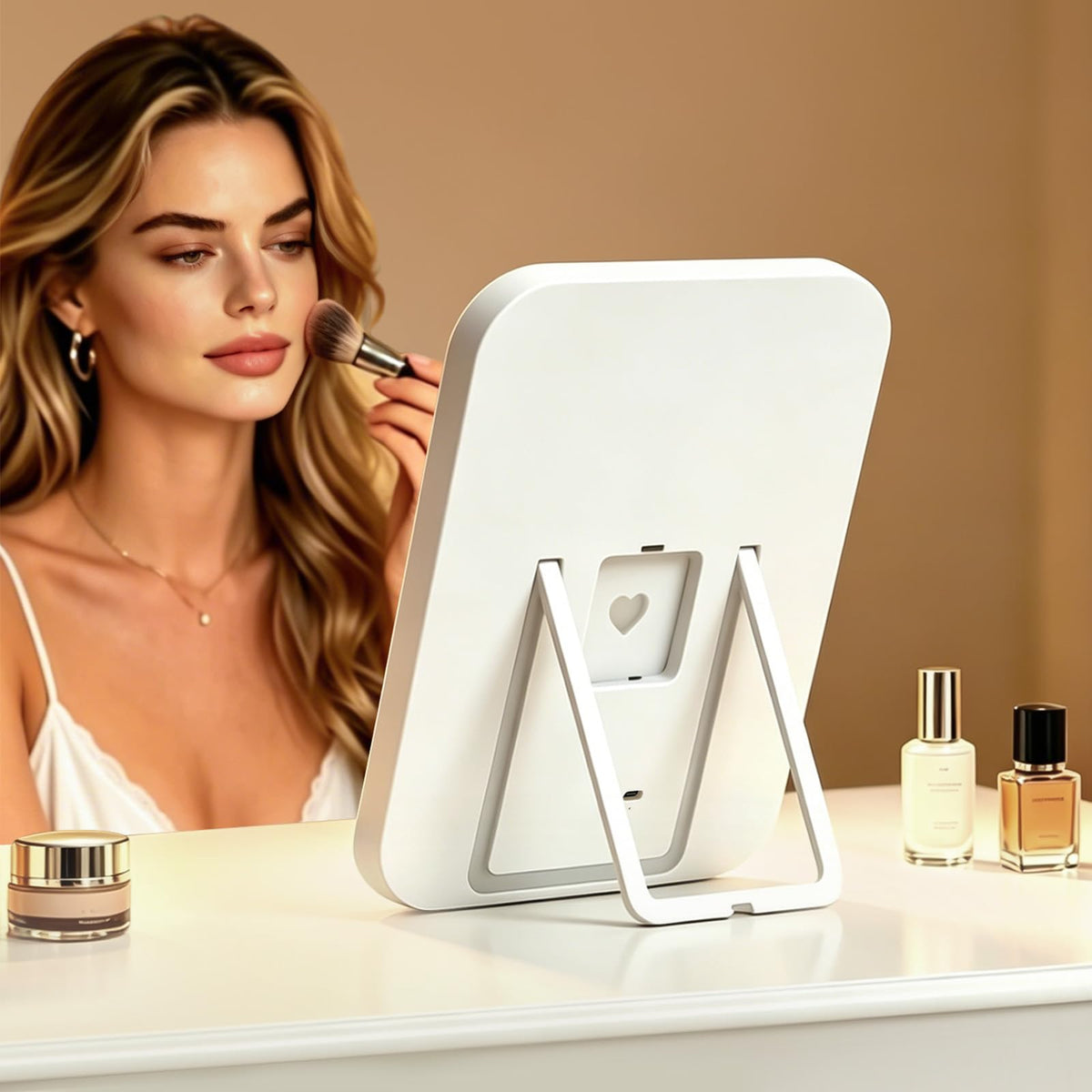 FUNTOUCH 5000mAh Large Lighted Vanity Makeup Mirror with 40X - FUNTOUCH Official Imagery - 3