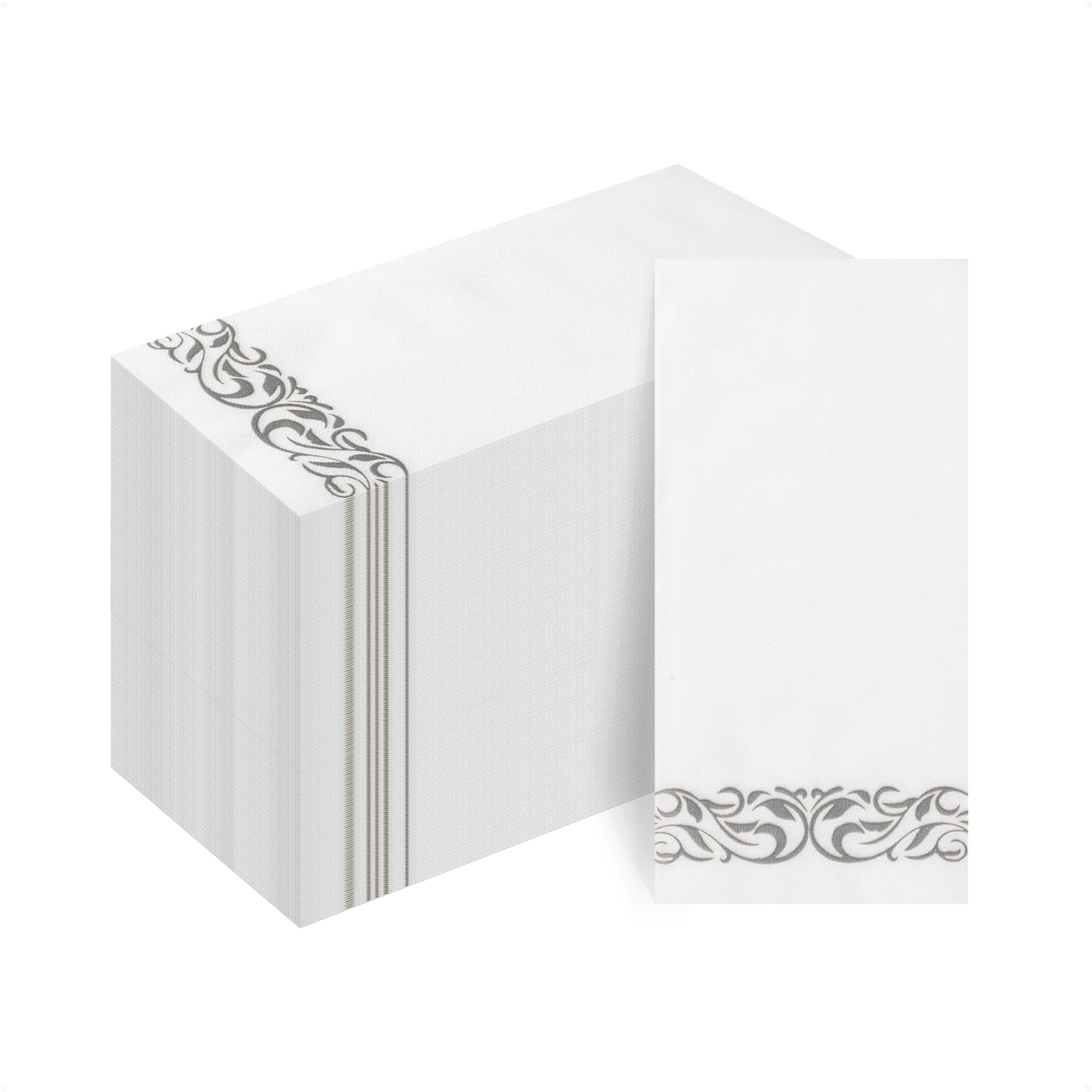 Goodluck 100-Pack Linen-Feel Disposable Guest Towels – Soft and A - Goodluck Official Product View 7