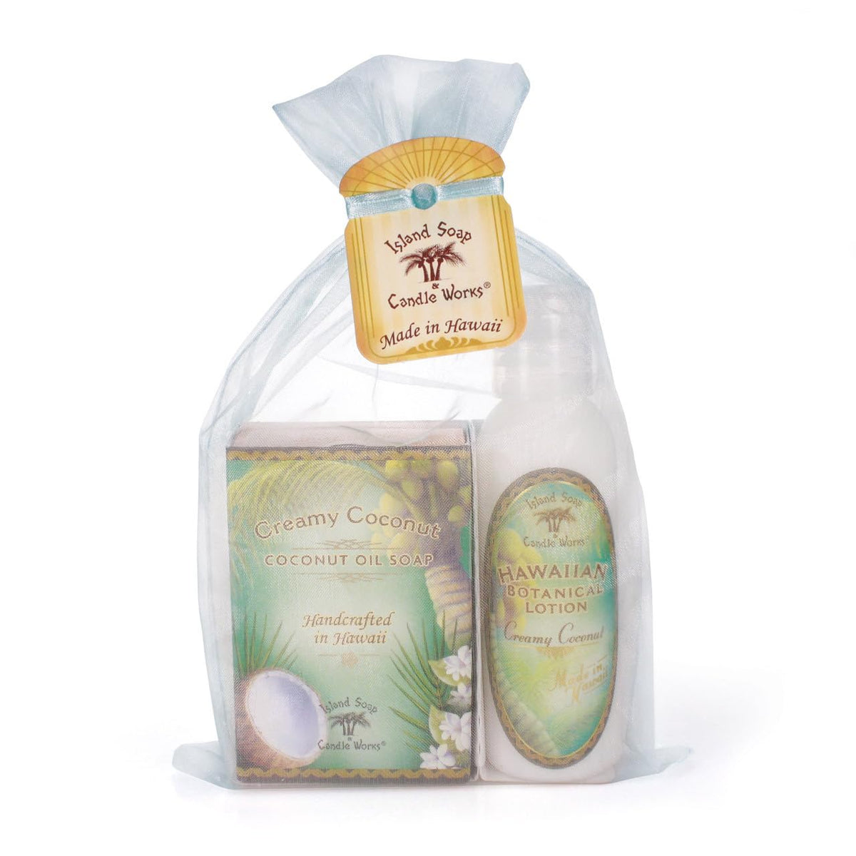 Island Soap Candle Works Soap and Lotion Organza Set Mango - Island Soap & Candle Works Official Imagery - 3