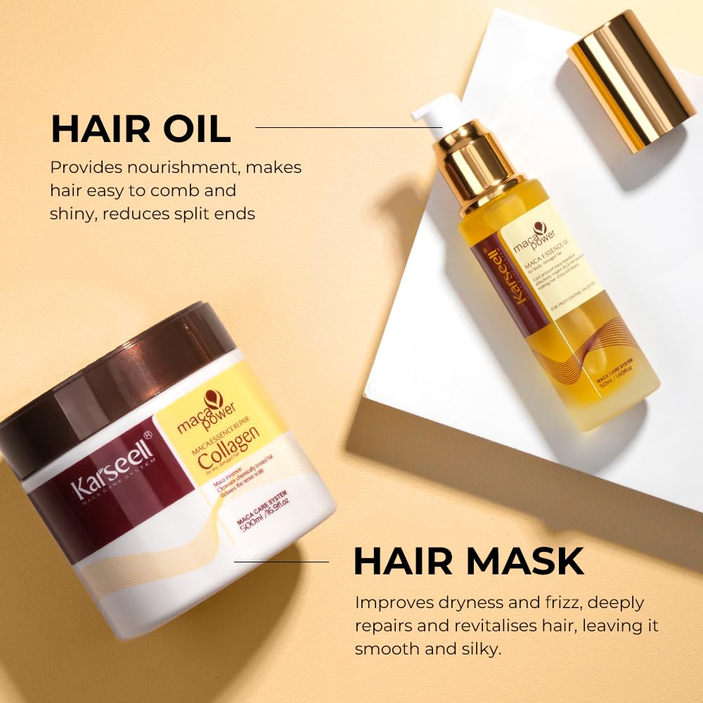 Karseell Collagen Hair Mask Argan Oil Set for Dry Damaged - Karseell Official Imagery - 6