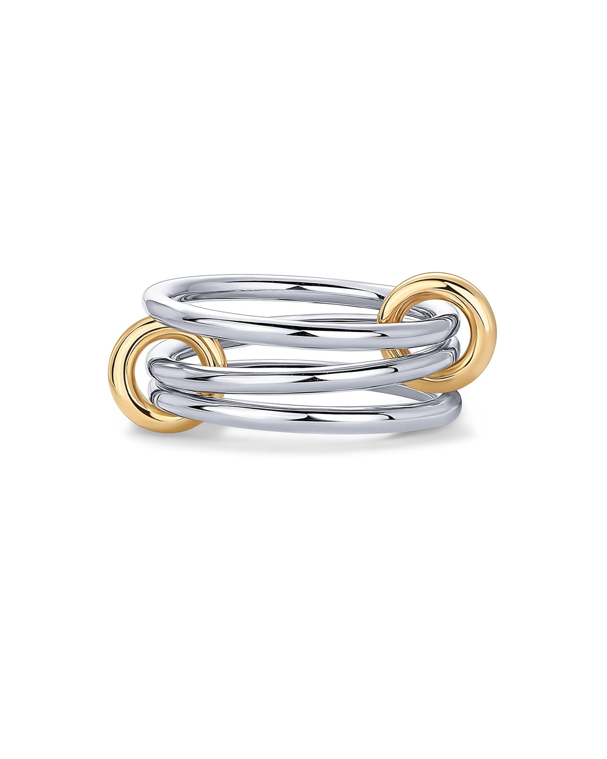 PAVOI Stackable Rings for Women 14K Gold Plated Interlocked - PAVOI Official Imagery - 8