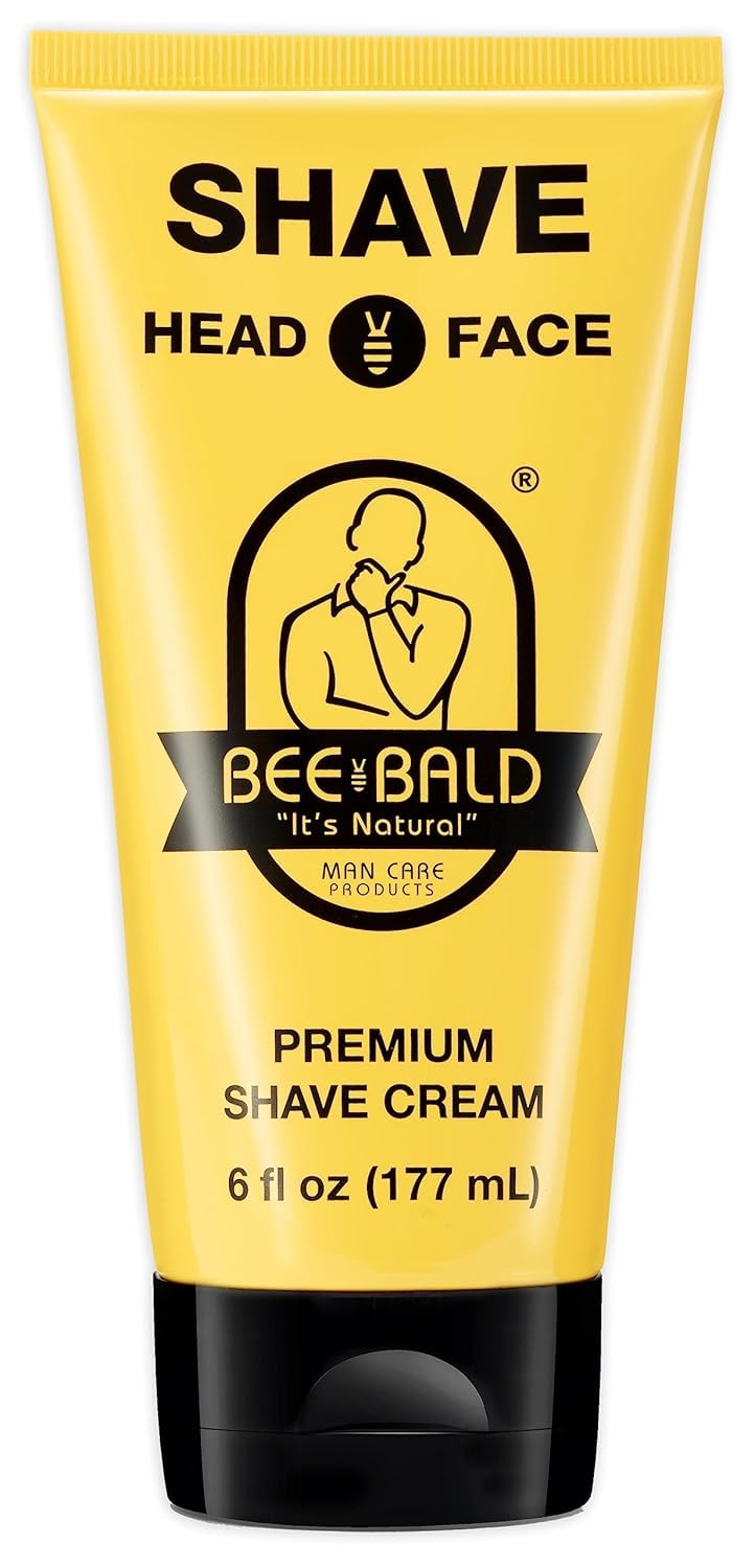 Bee Bald SHAVE Premium Shaving Cream for Men, Bald Head & Face, - Product Imagery
