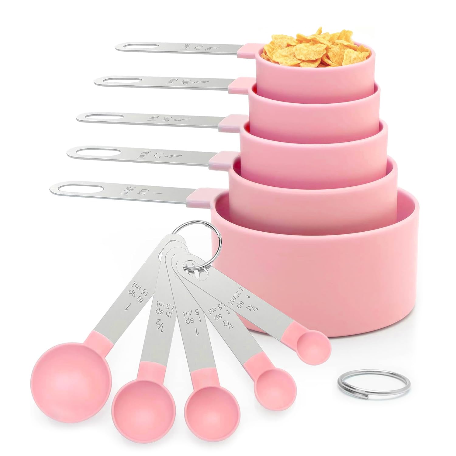 DJXRQY Measuring Cups and Spoons Set, 10 Pieces Stackable Measure by DJXRQY - Angle View 1
