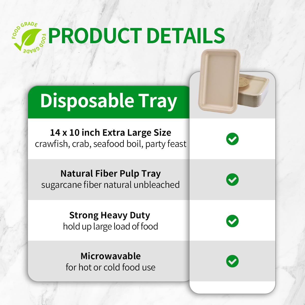 bloomoon 14 Inch Disposable Food Trays for Party 50 Pack - bloomoon Official Imagery - 5