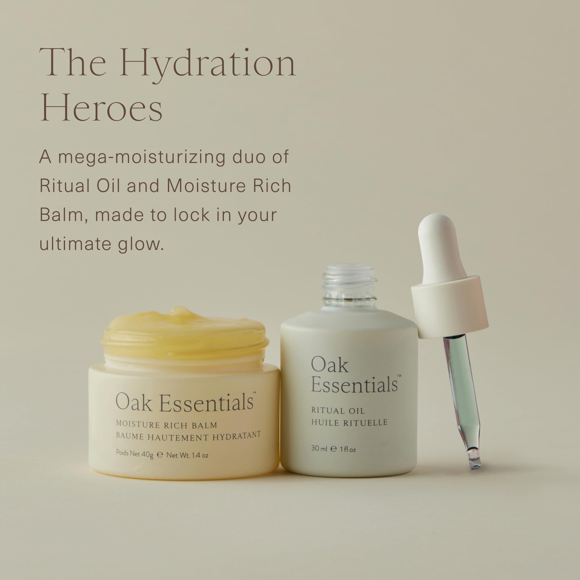 Hydration Heroes Set, 2-Piece Skincare Kit, Full Sizes - Oak Essentials