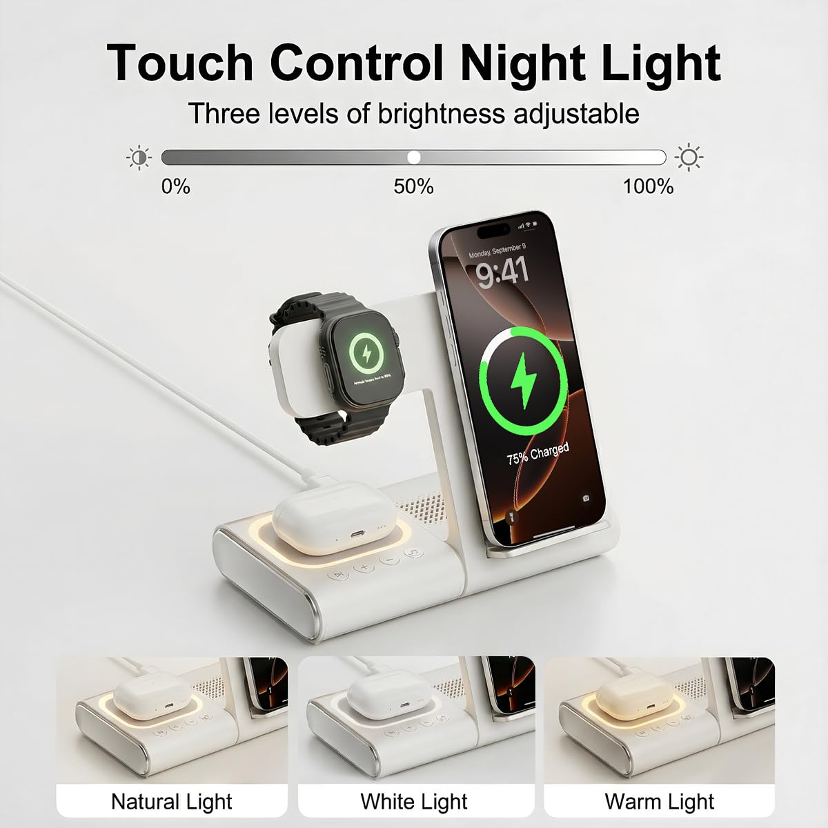 BLKE Bedside Charging Hub with Speaker Light Foldable - BLKE Pro Official Imagery - 3