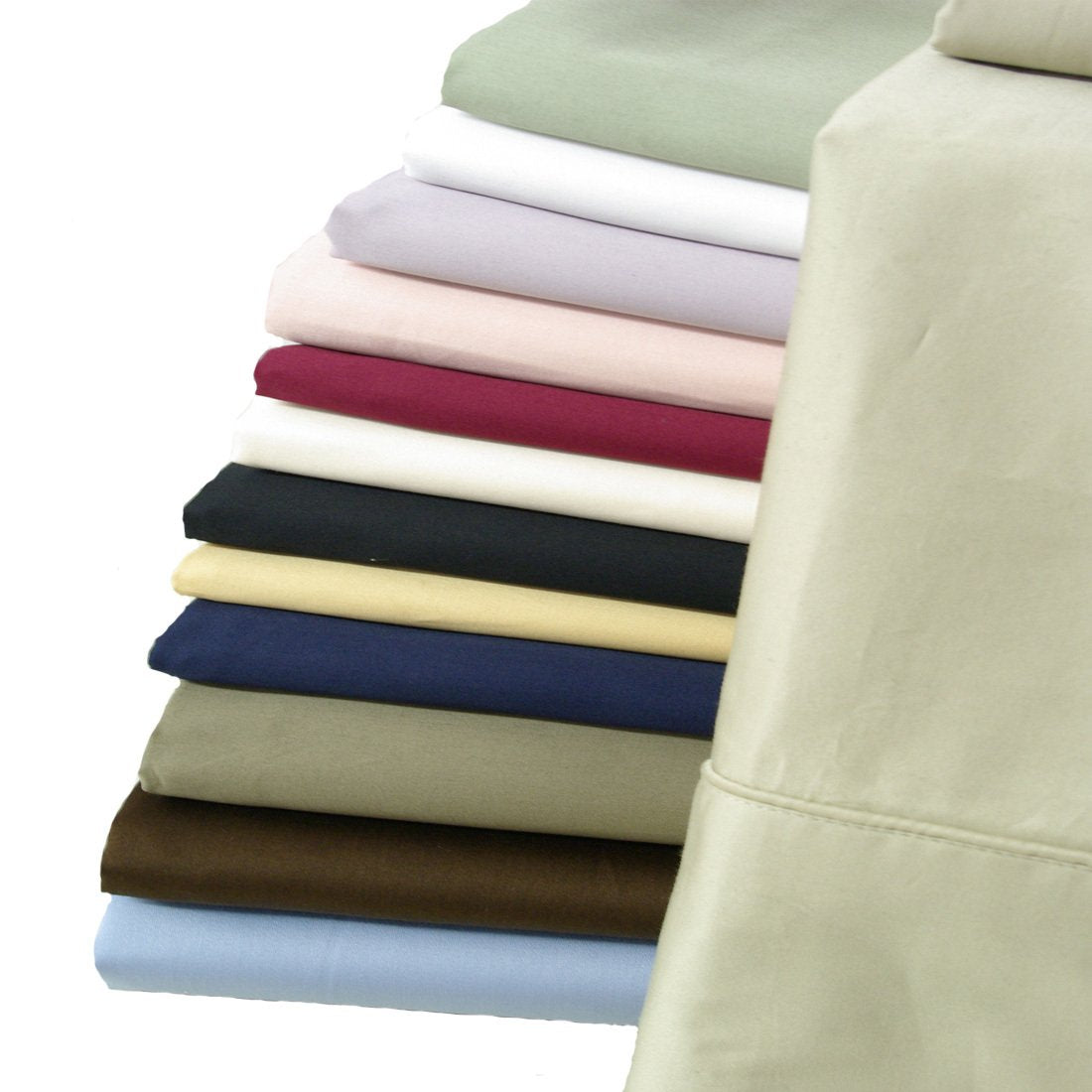 Royal Hotel Queen Sheets Set, 550 Thread Count Cotton Sateen - Product Imagery