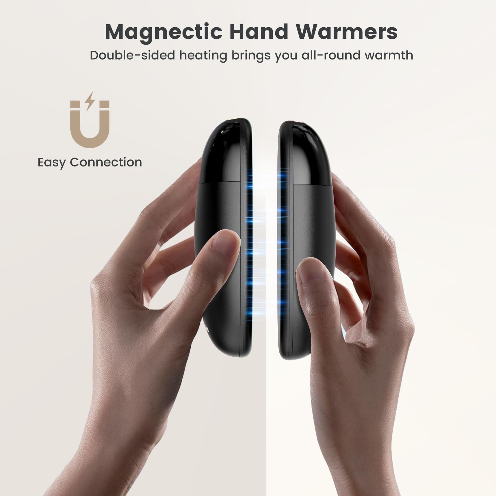 coldSky Rechargeable Hand Warmers 2 Pack, Magnetic 2-in-1 Reusable Ele - View 5