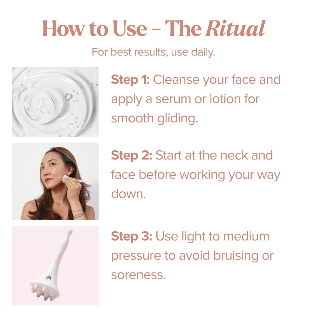 byAVA Gua Sha Face and Scalp Massager Ceramic Acupressure - byAVA Official Imagery - 7