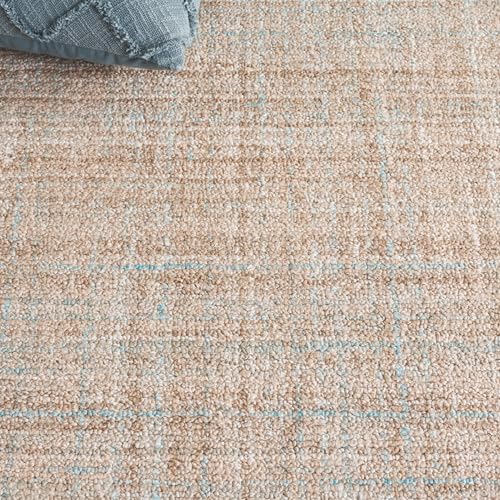 SAFAVIEH Abstract Collection Area Rug - 4' x 6', Aqua & Brown, - Product Imagery