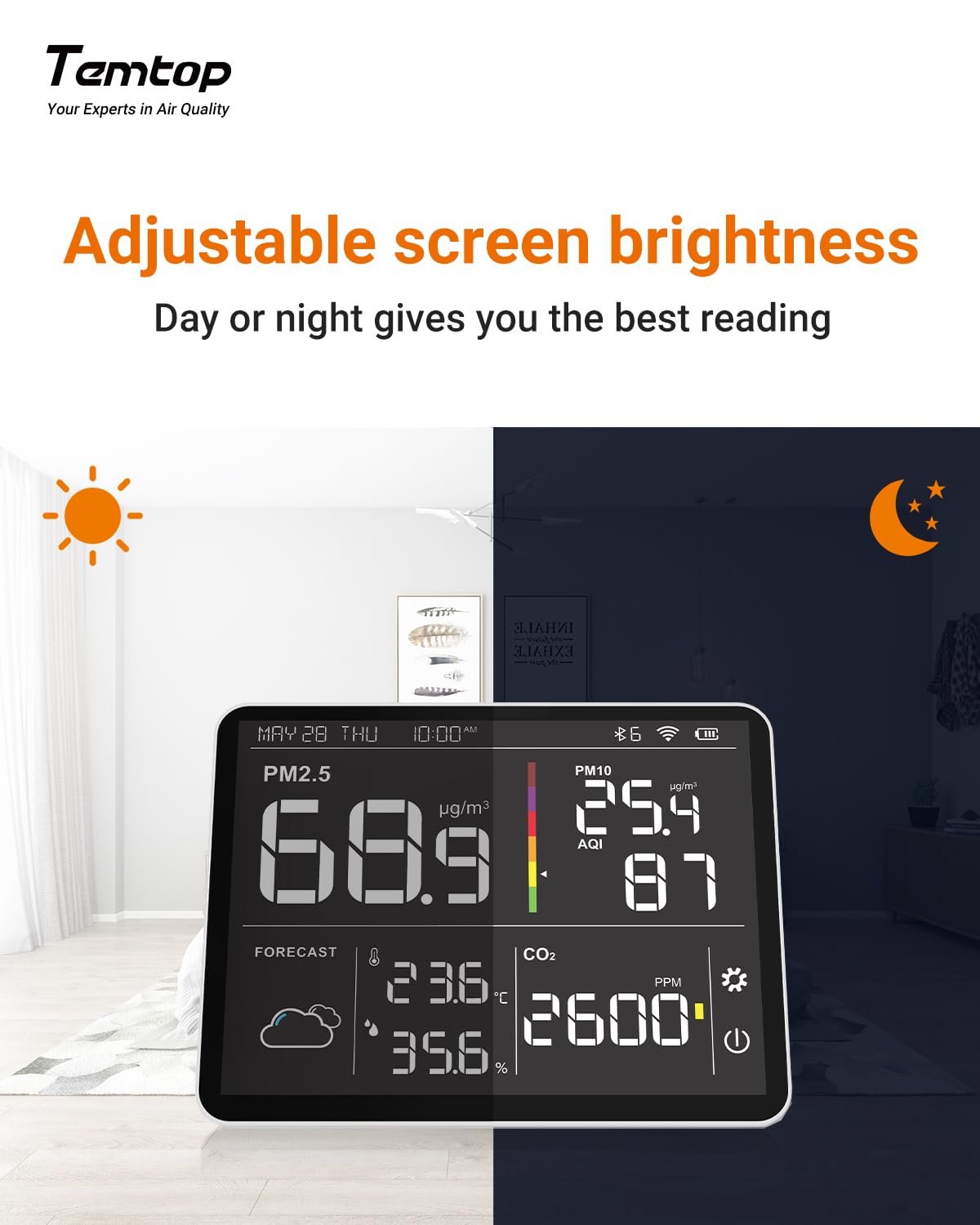 Temtop M100 8-in-1 Wi-Fi Air Quality Monitor