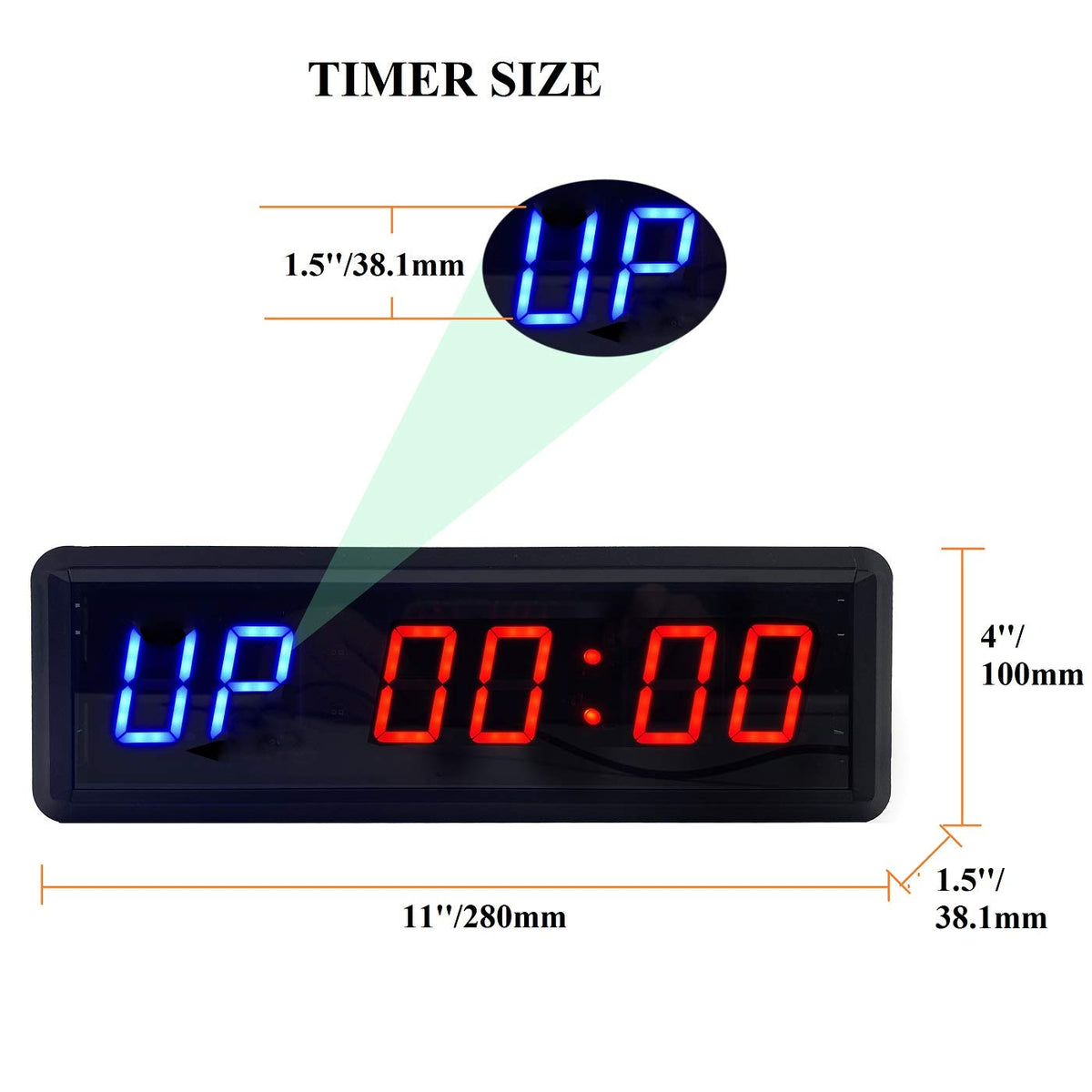 LED Interval Timer Count Down Up Clock Stopwatch with Remote - BTBSIGN Official Imagery - 3