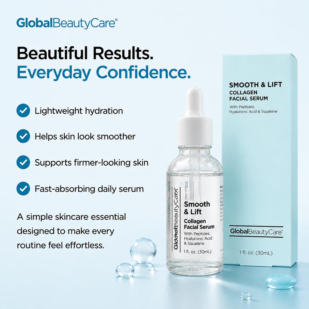 Global Beauty Care Smooth &amp; Lift Collagen Facial Serum - Global Beauty Care