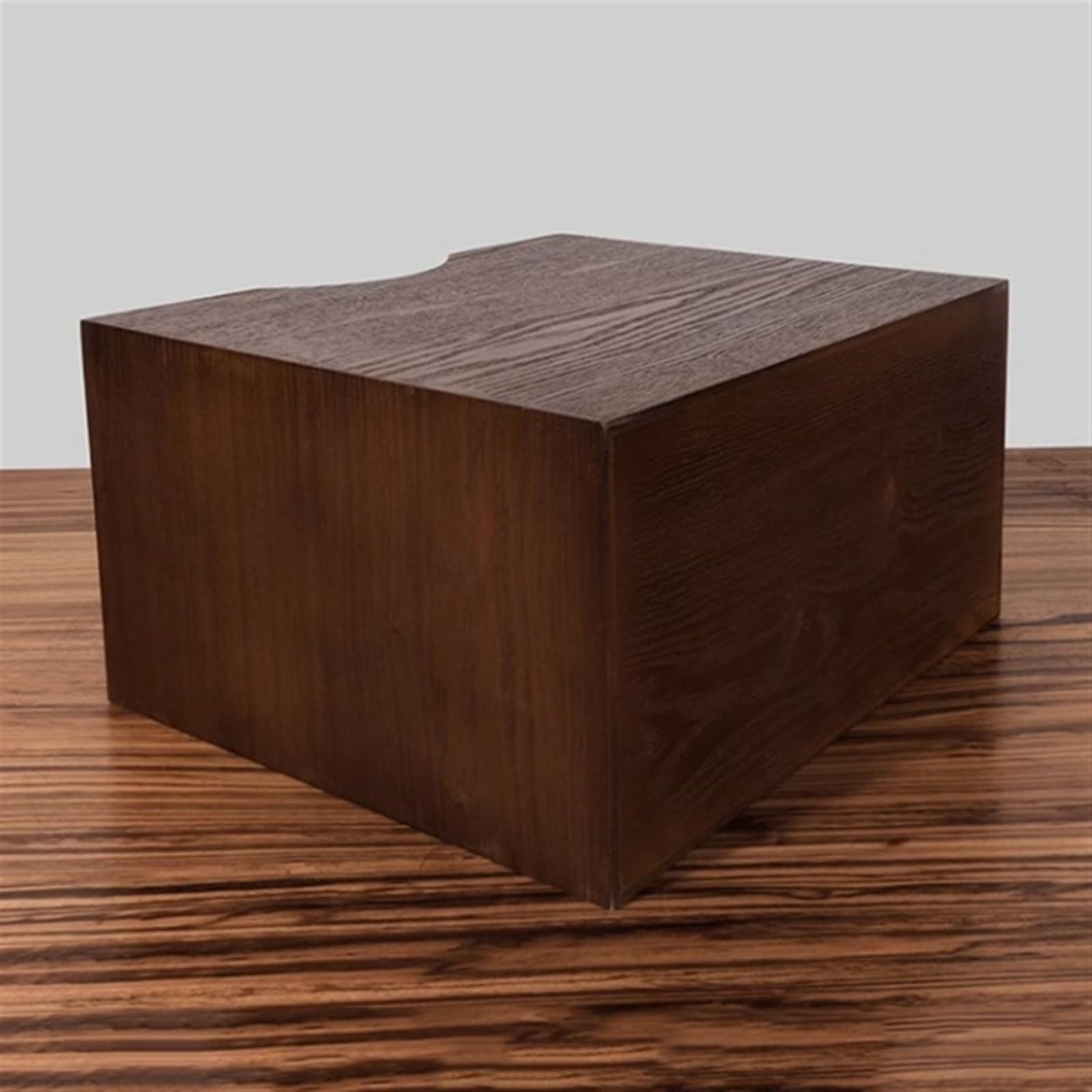 Oak vinyl record storage rack by LICONG-2019 holding up to 40 records with removable partition for tabletop CD and vinyl album organization.
