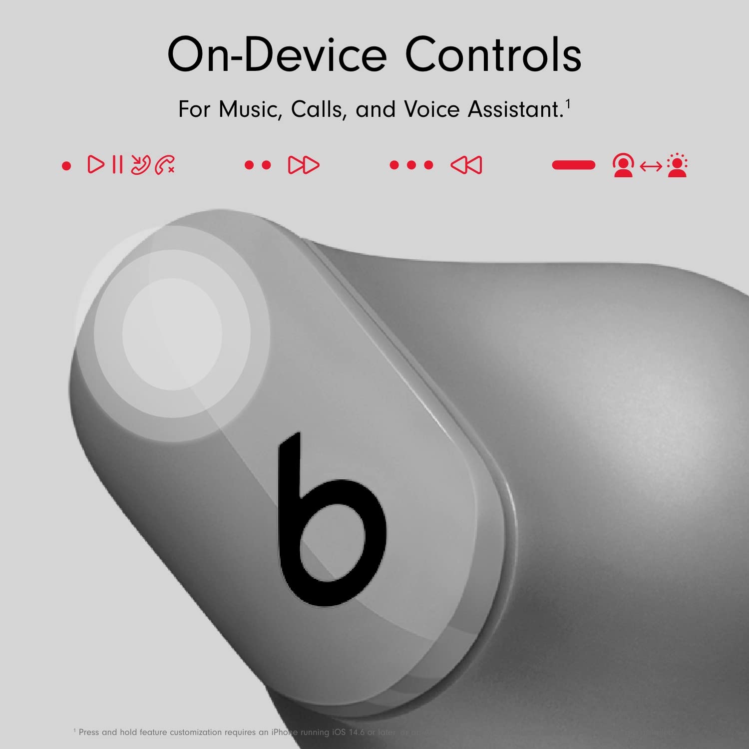 Beats Studio Buds Totally Wireless Noise Cancelling Earphones - Moon Gray