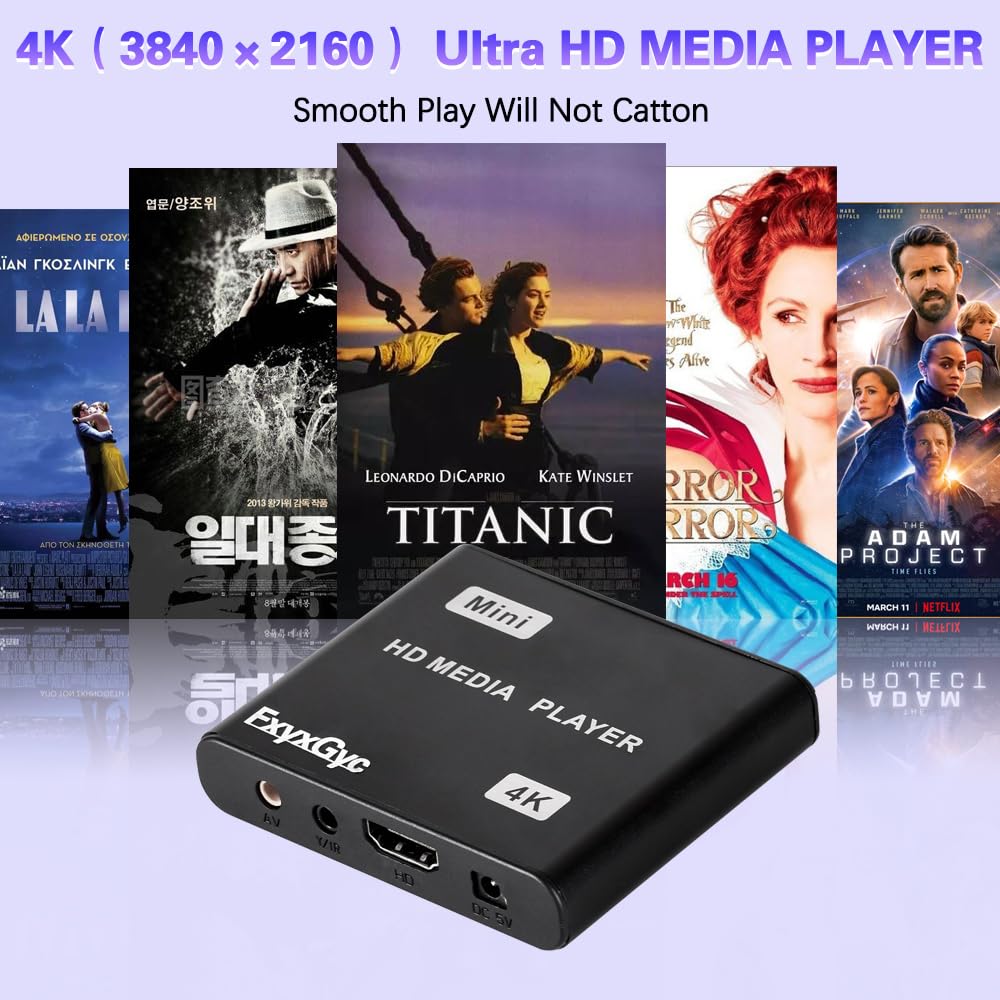 HDMI Media Player 4K Ultra HD Digital Media Player Supports - FxyxGyc Official Imagery - 3