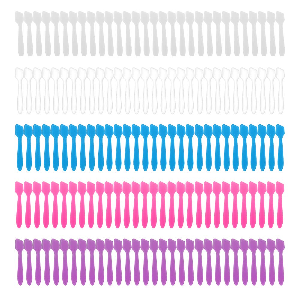 150 Pack MINI Makeup Spatulas Reusable Cream Tip Spatulas - Accmor Official Product Imagery - 1