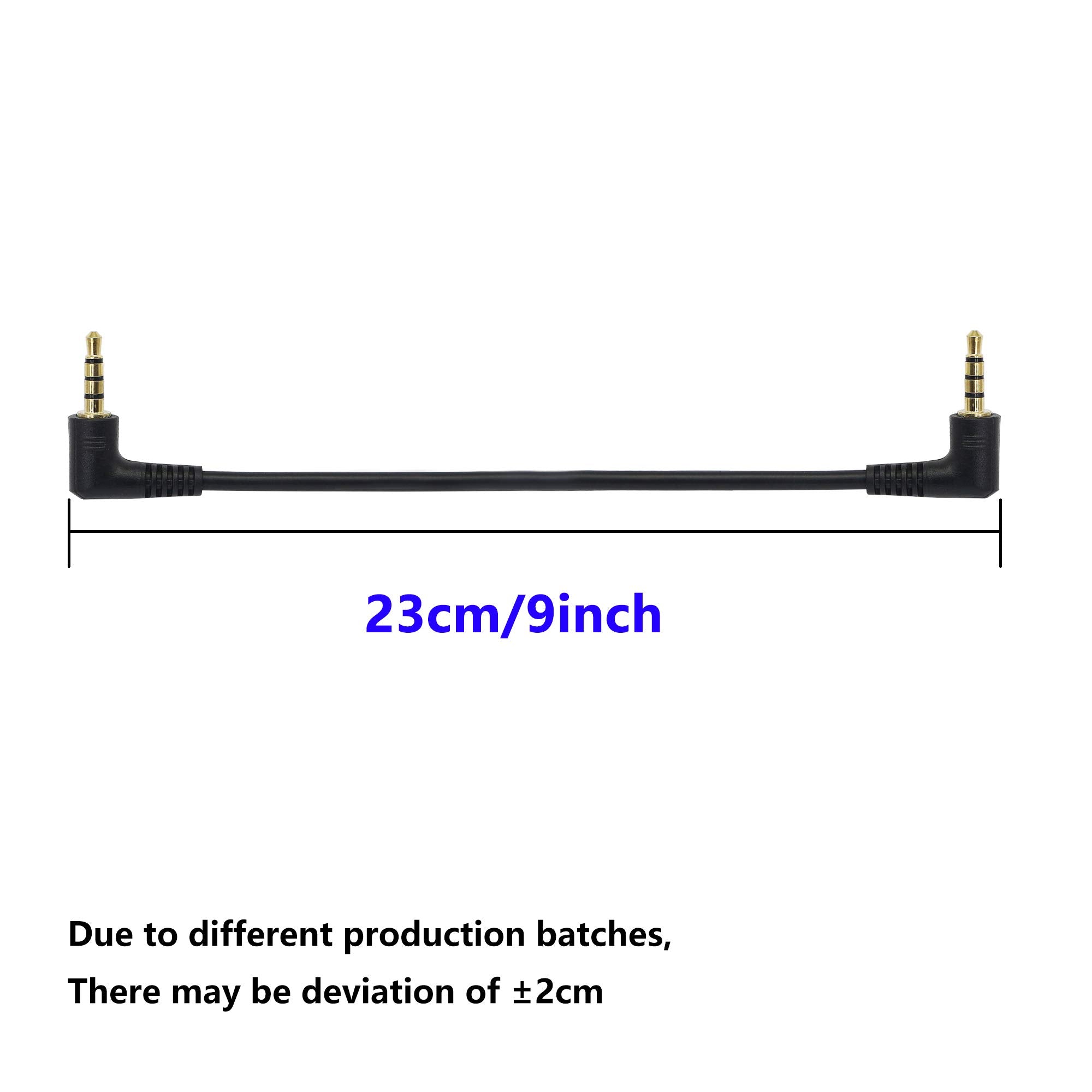 SinLoon 3.5mm TRRS Cable,   Gold Plated 90 Degree Right & Left An by SinLoon - Angle View 4