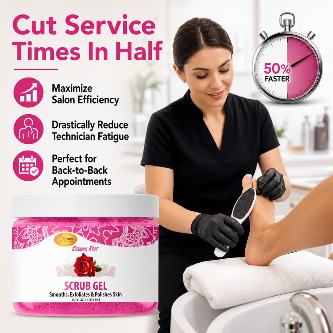 SPA REDI Exfoliating Pedicure Scrub Gel – Pumice & Hyaluronic Acid Callus - SPA REDI Official Product View 4
