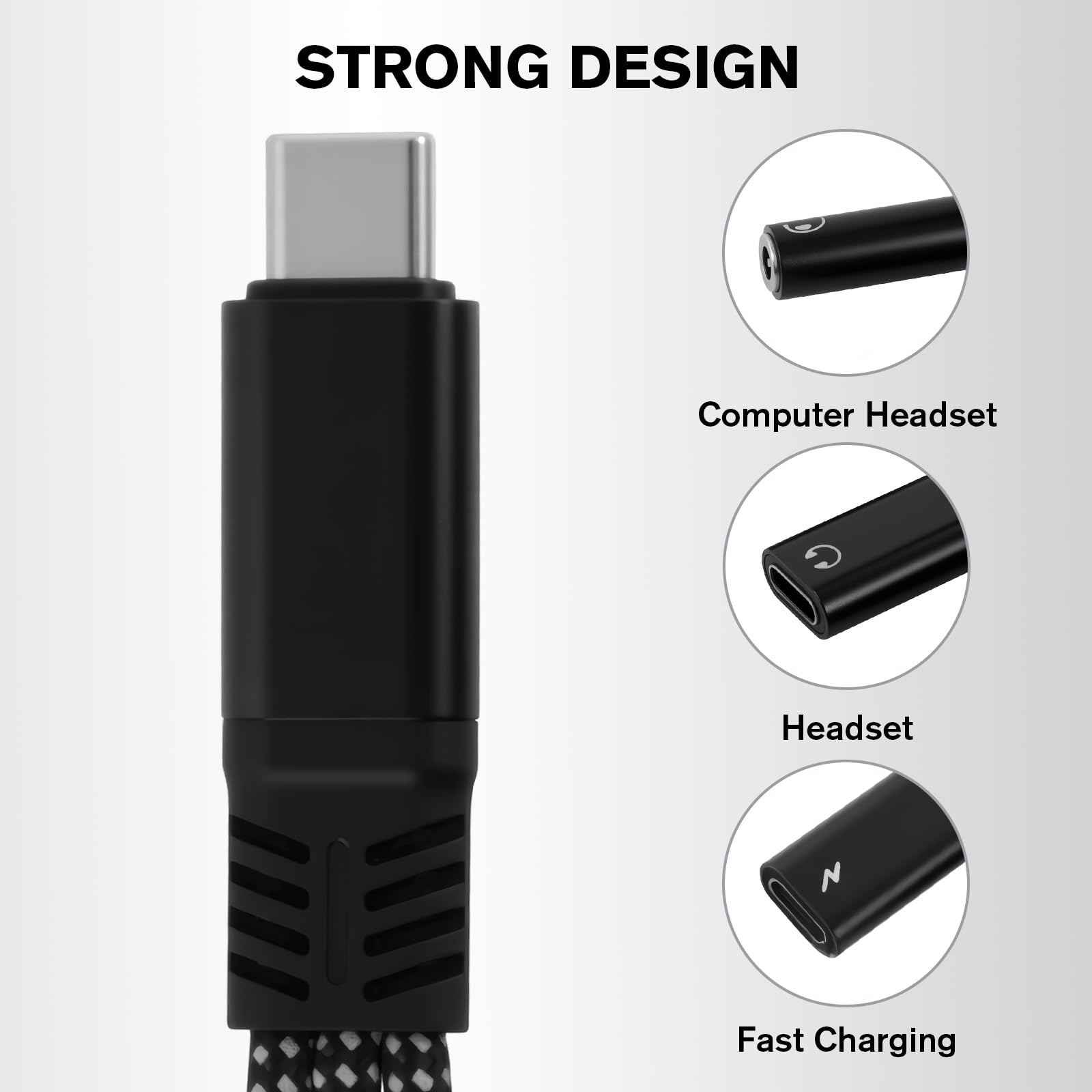 caojunzhen 1 in 3 USB C to Type-C Charging and Type-C Headphones by caojunzhen - Angle View 3
