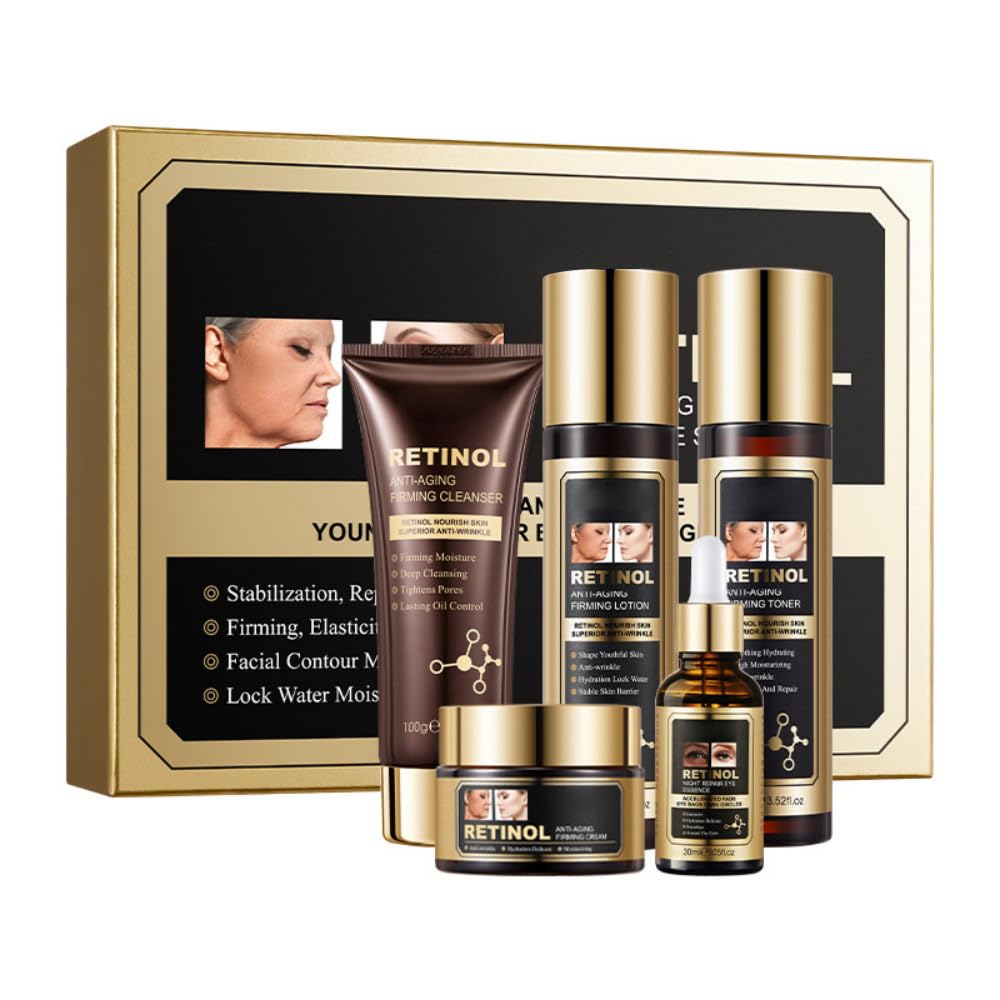 Retinol Renewal Skincare Set 5 Piece Night Care Routine for - DR.EMMET Official Imagery - 2
