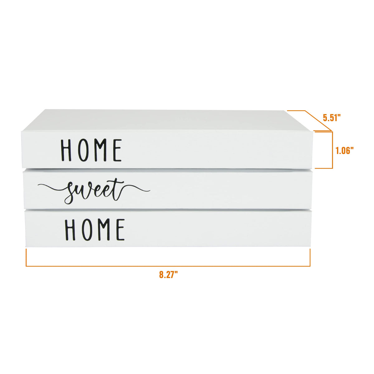 Home Sweet Home White Decorative Books for Home Decor - TenXVI Designs Official Imagery - 4