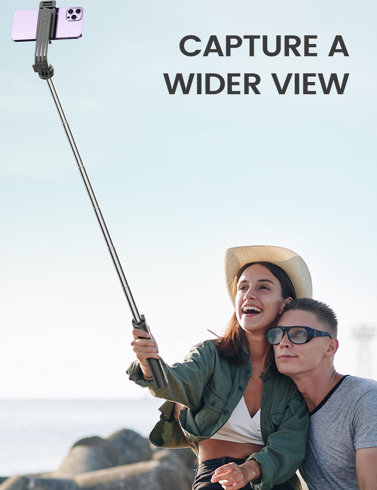 ANXRE Travel Selfie Stick Tripod with Fill Light＆Wireless Detacha by ANXRE - Angle View 6