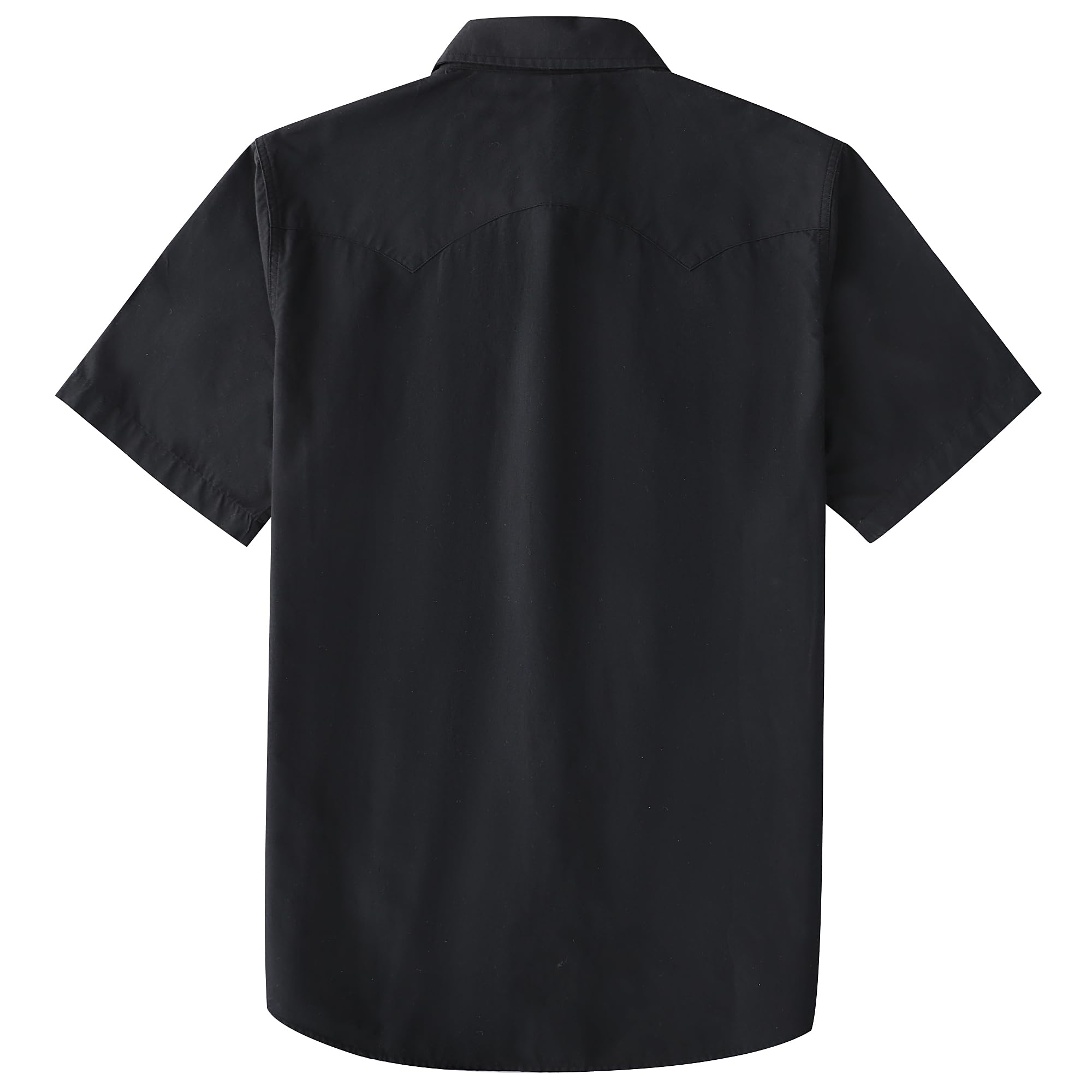 Dubinik® Pearl Snap Western Shirt for Men Short Sleeve 2 Sawtooth Pocket - Dubinik Official Product View 3