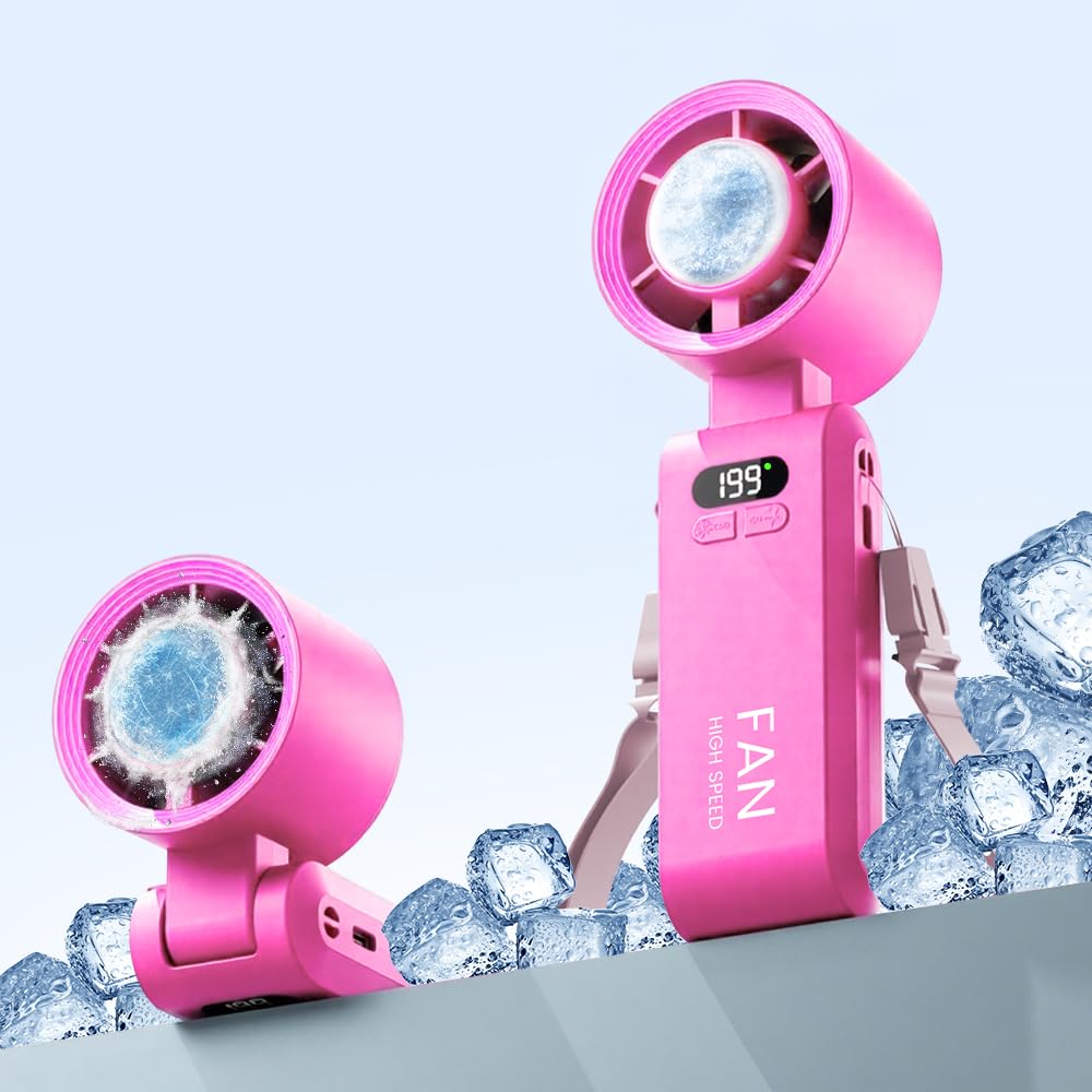 Kimguard Handheld Portable Turbo Fan with Ice Cooler, Speed   5500mAh - View 2