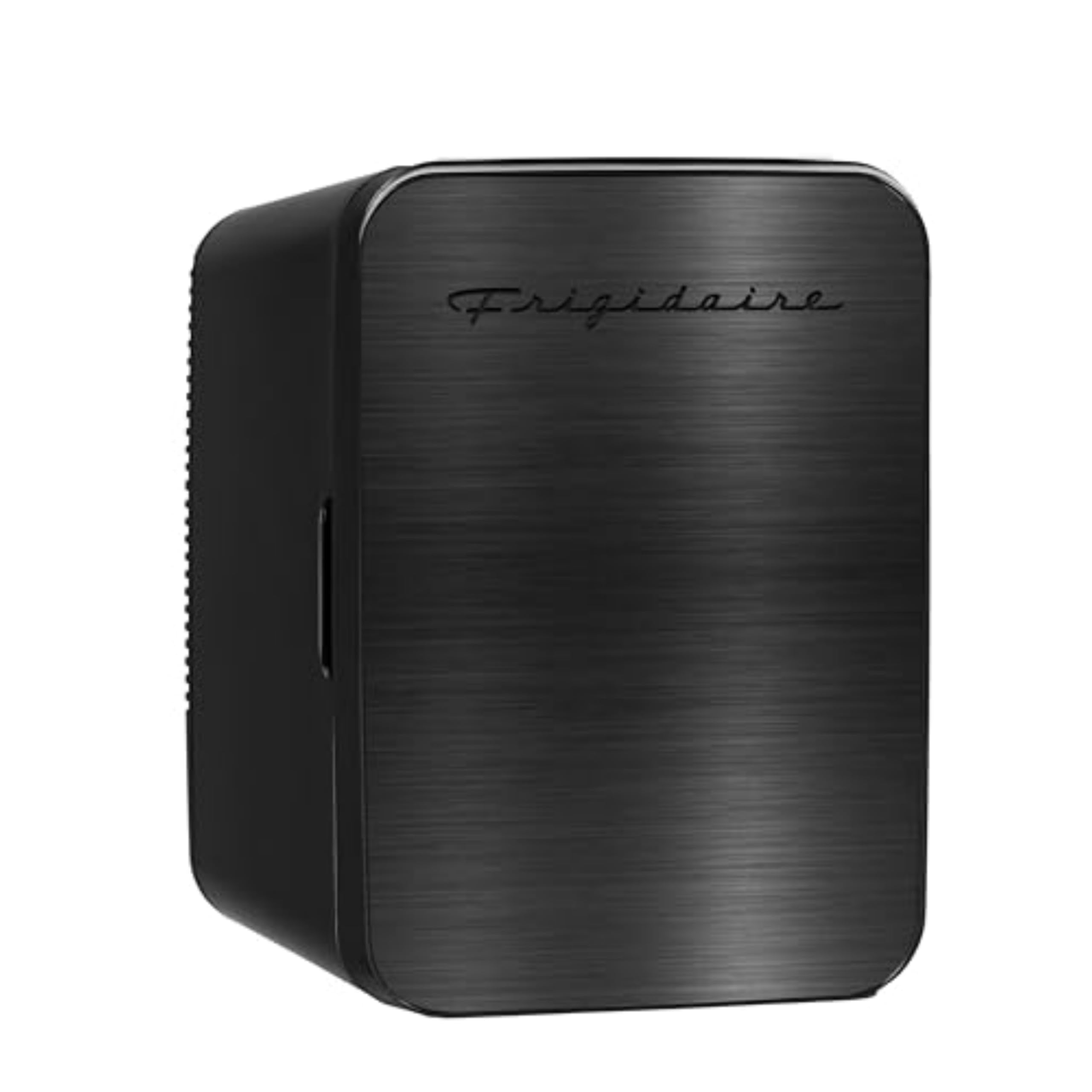 Frigidaire Mini Personal Fridge Cooler, Countertop, Holds Up to 10L/15 Cans, Brushed Black Stainless Rugged Design, Portable for Skincare, Makeup, Car, Office, Bedroom, Dorm Room, or Cabin - Elefair Tech Official Product View 1