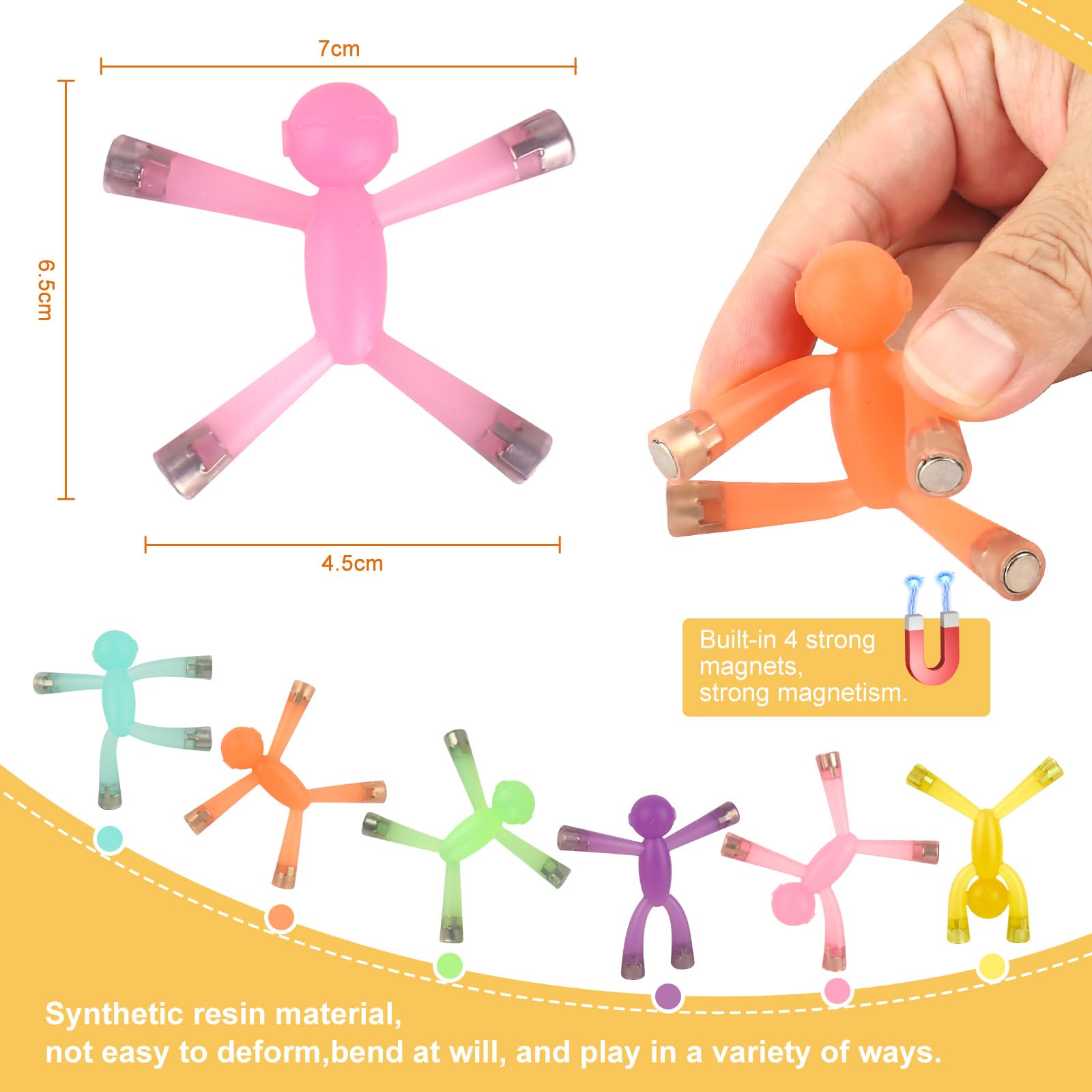 laleay Magnetic Men Fidget Toys, People Figures for Kids Adults G by laleay - Angle View 3
