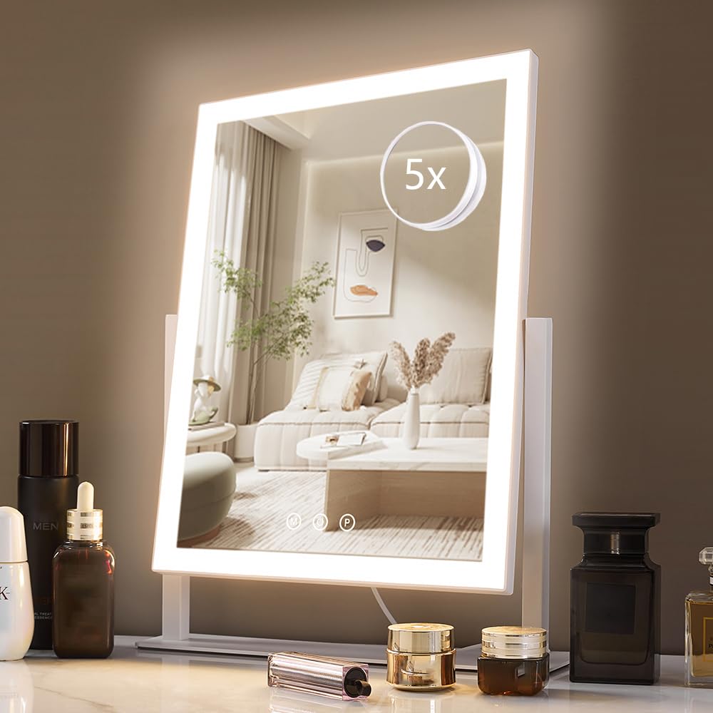 HIEEY Lighted Makeup Mirror, 17.3" x 13" Hollywood Vanity Mirror with Lights, Th - HIEEY Official Product View 1