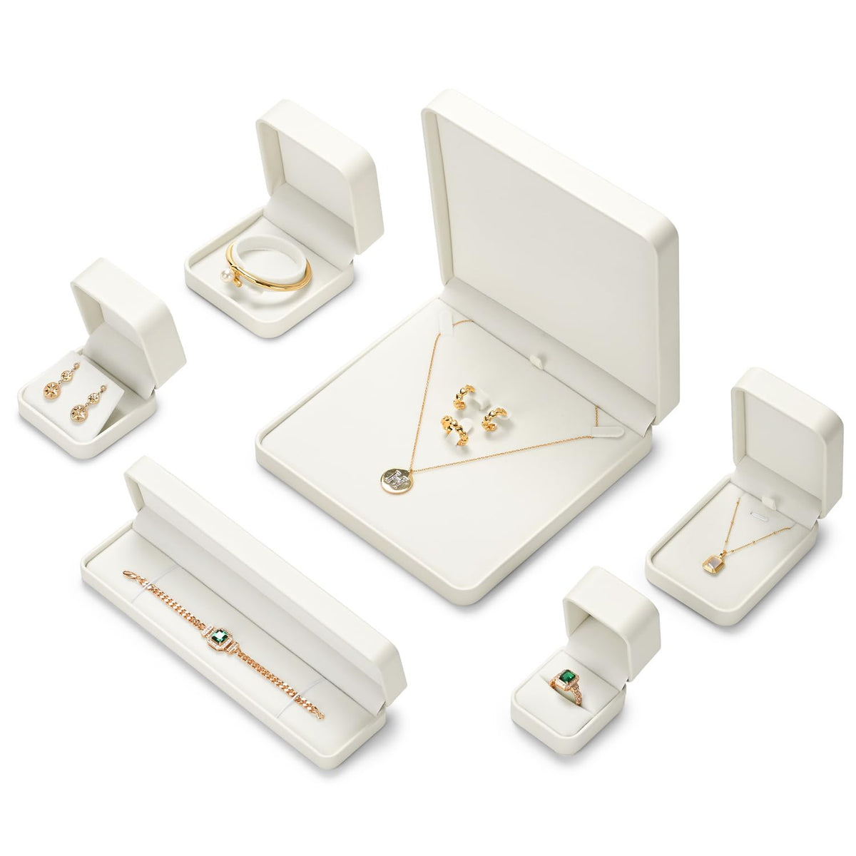 Oirlv Leather Jewelry Set Box Big Necklace Storage Case - Oirlv Official Imagery - 7