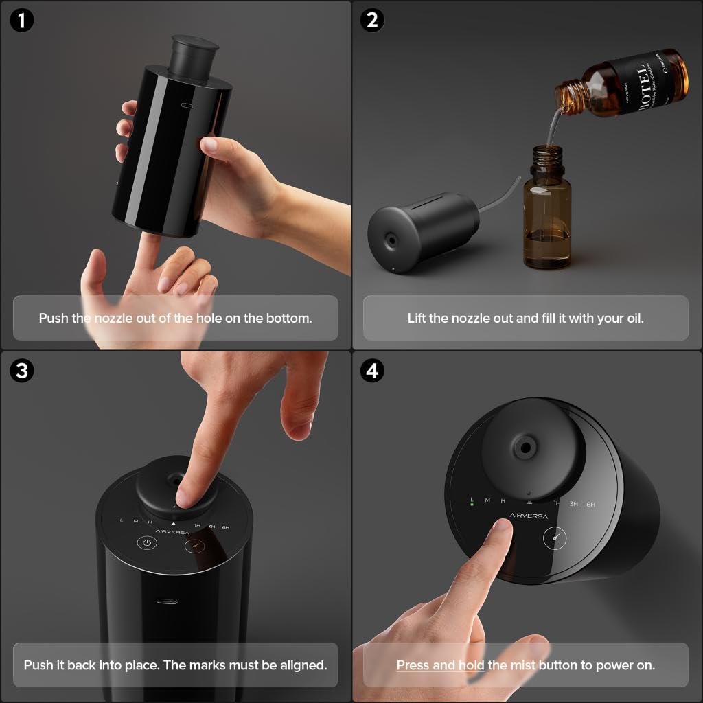 Airversa AN6 Waterless Diffuser for Essential Oil for Home - Airversa Official Imagery - 3