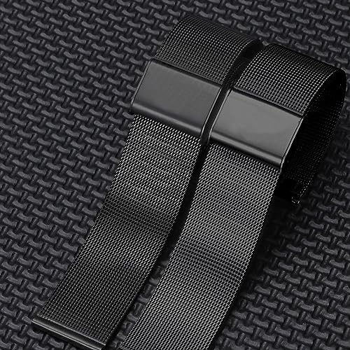 TStrap Mesh Watch Band Metal - Black Quick Release Watch Bands - Product Imagery