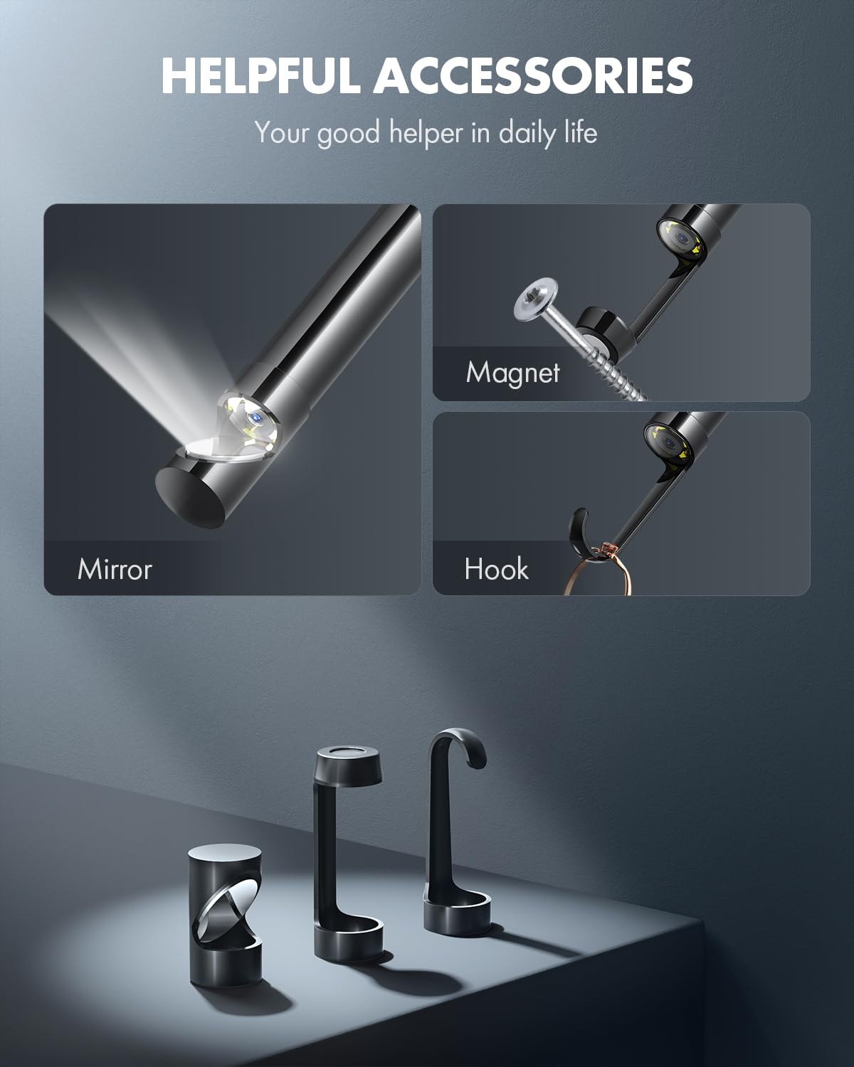 Anykit Endoscope Camera with Light 1920P HD Borescope - Anykit Official Imagery - 8