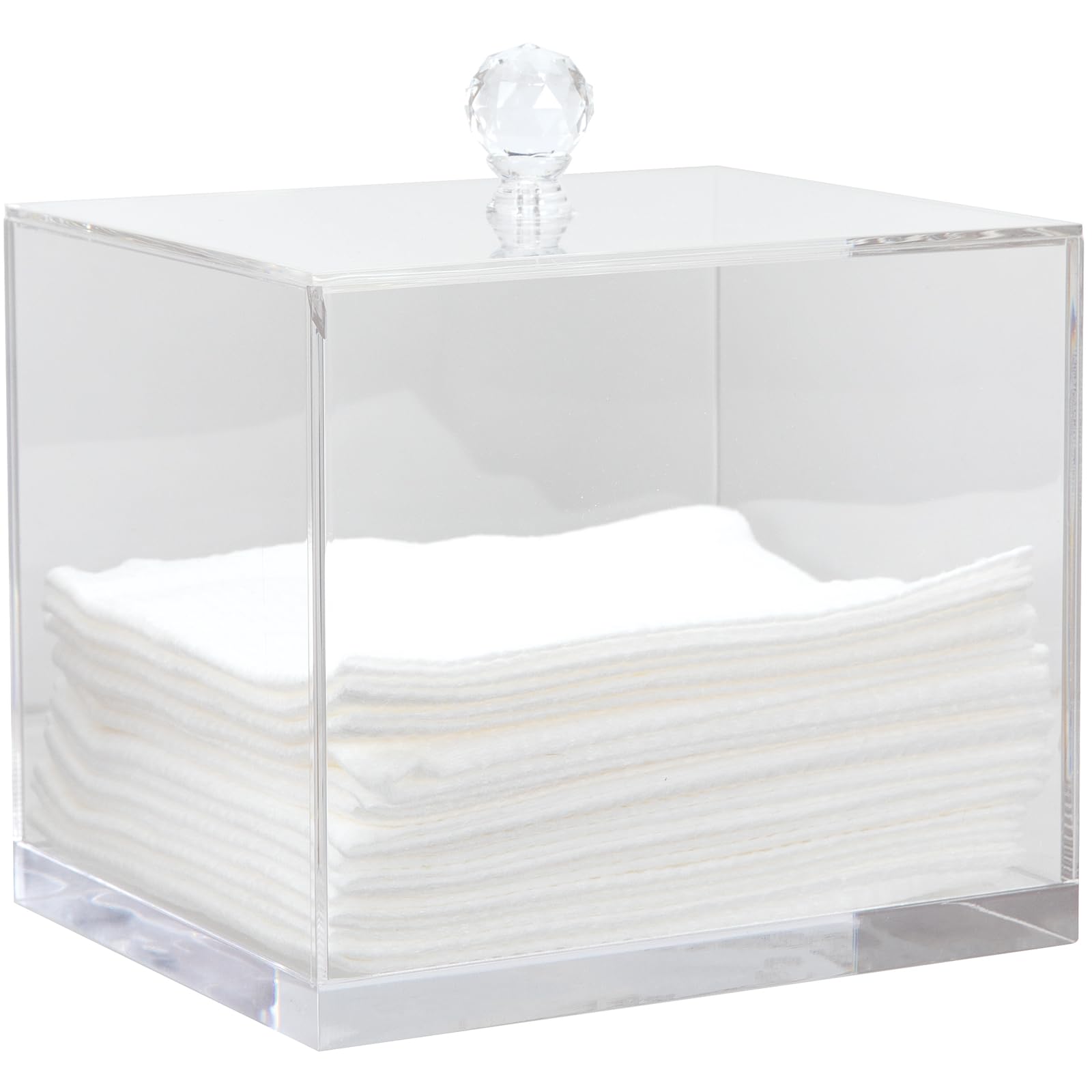 ForPro Premium Pure & Simple XL Facial Towel Acrylic Holder, Holds 50 Pure & Simple XL Facial Towels, Disposable Makeup Remover Dry Wipe Holder