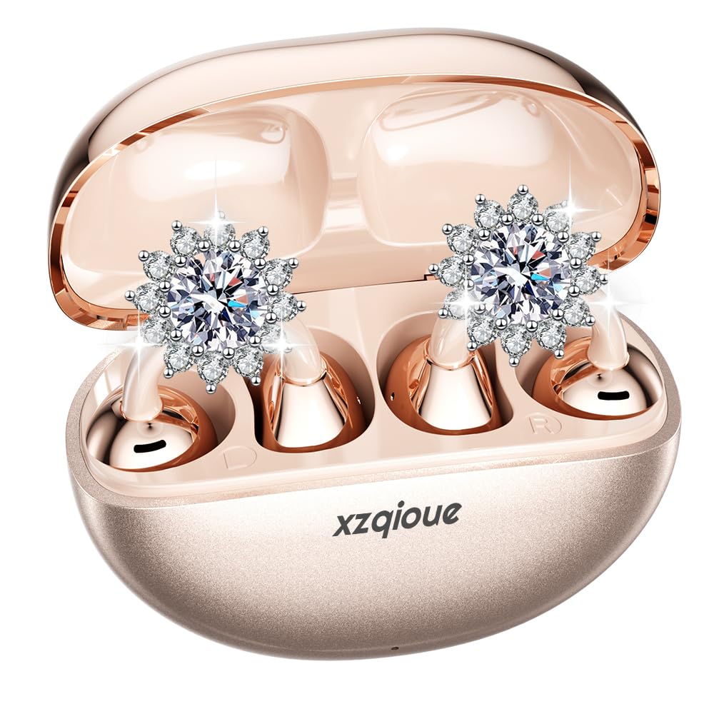 Jewelry Inspired Clip On Earbuds Open Ear Clip On Headphones - xzqioue Official Imagery - 1