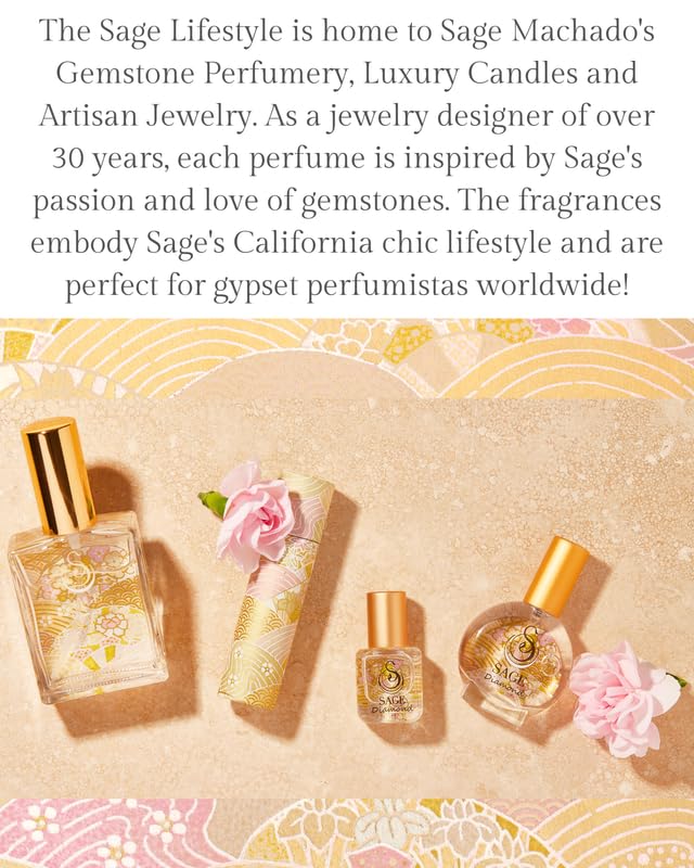 Sage Diamond Lily Rain White Musk Sandalwood Perfume Oil Roll-On - Product Imagery