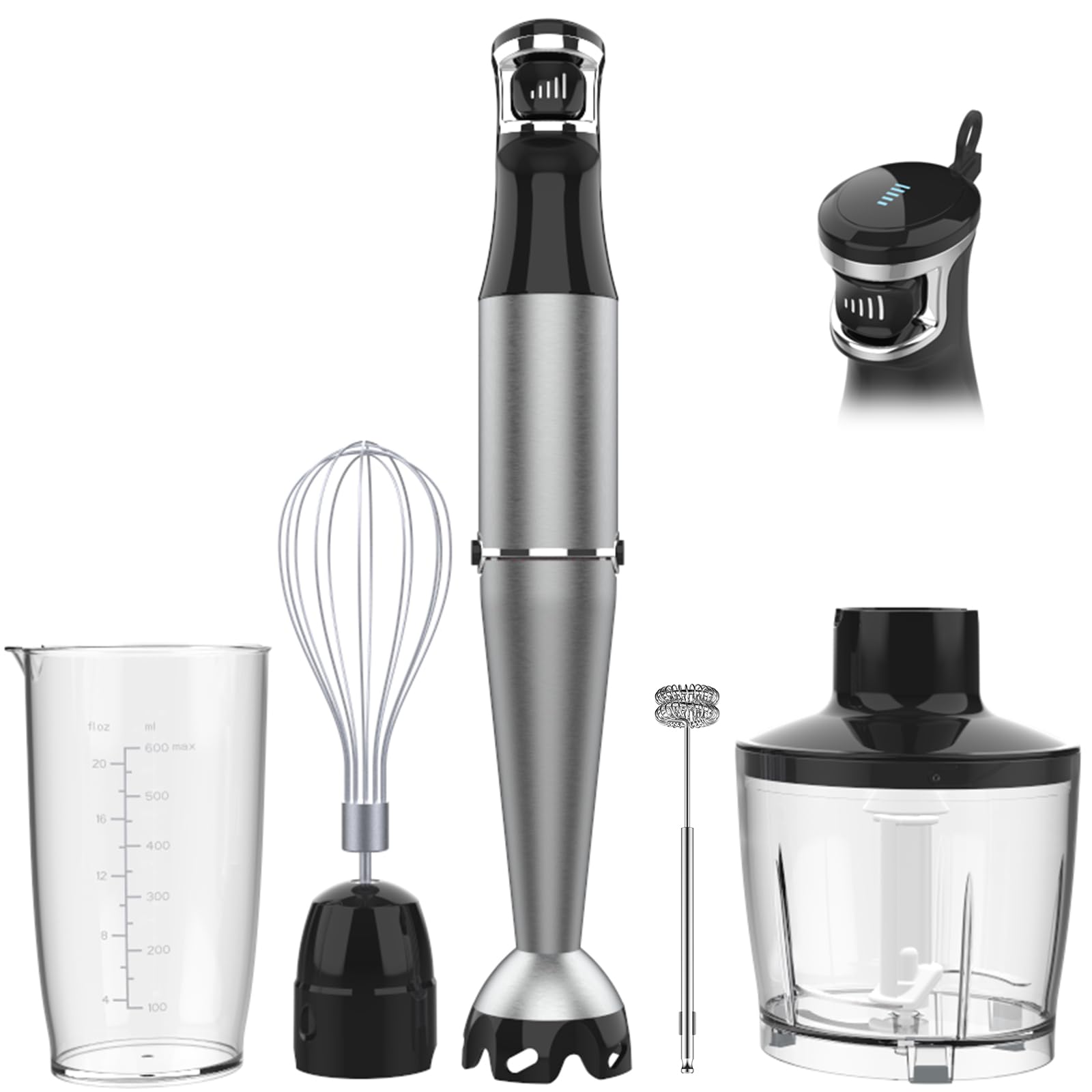 Turelar Immersion Blender Handheld Corded, 1100W 5 in 1 Hand Blen by turelar - Angle View 1