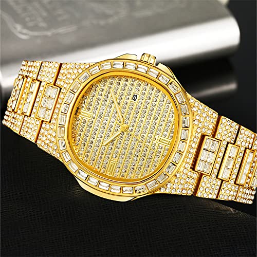 Top Brand Luxury Hip Hop Iced Out Watch Men Women Diamond Watch - Product Imagery