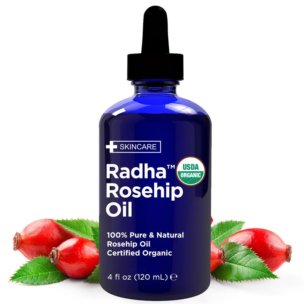 Radha Beauty Organic Rosehip Seed Oil 100% Pure Cold Pressed - Great Carrier - Radha Beauty Official Product View 2