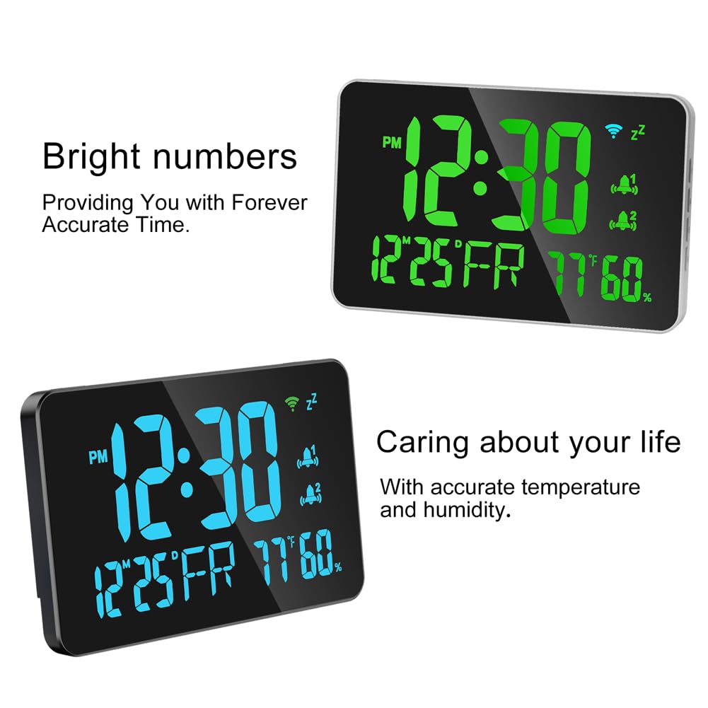 Walfront Tuya WiFi Digital Alarm Clock Calendar with LED - Walfront Official Imagery - 8