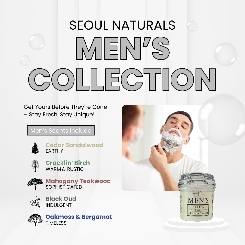 Indulgent Black Oud Shaving Cream with Barber Brush k beauty - Seoul Naturals Official Imagery - 7