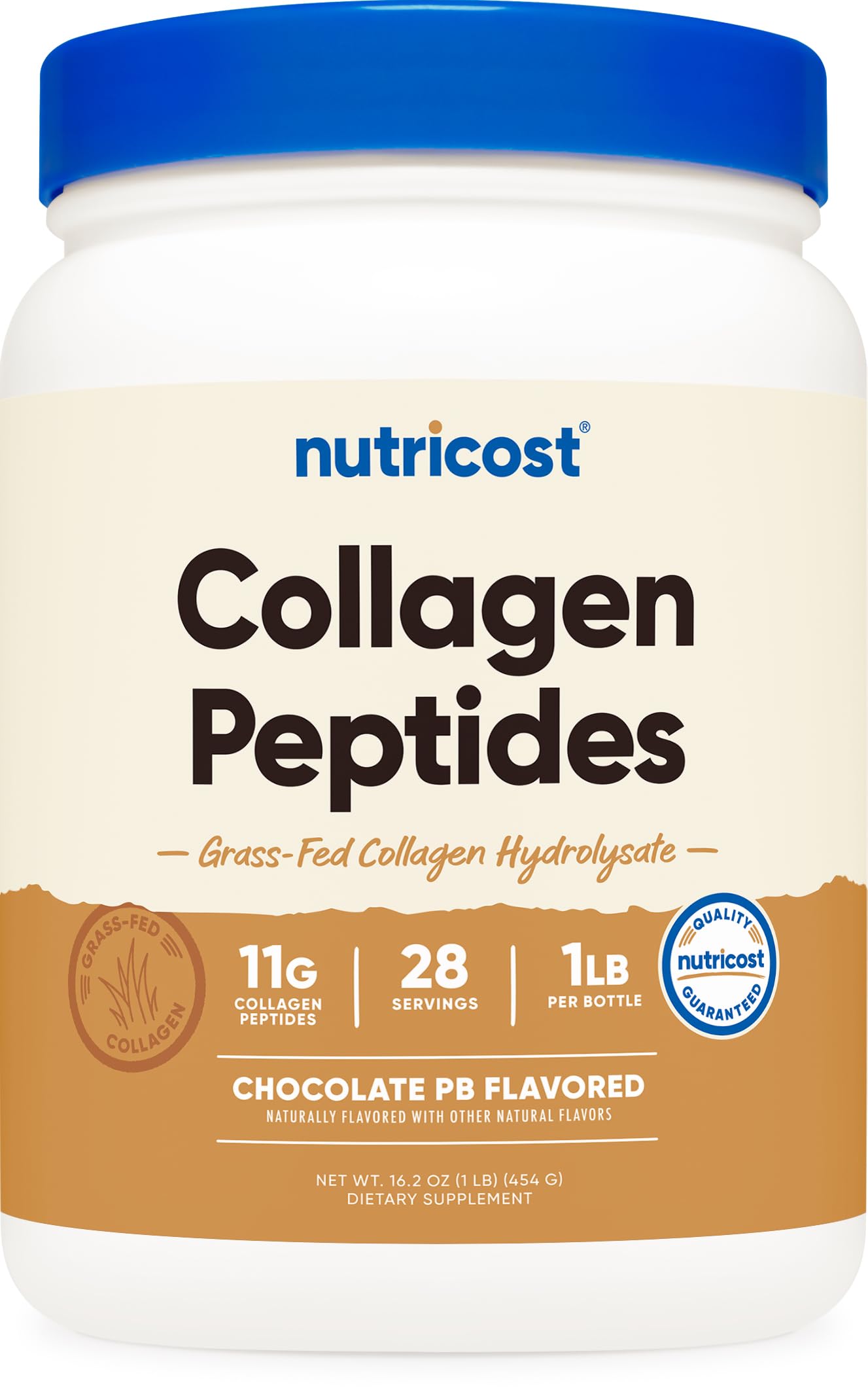 Nutricost Collagen Peptides Powder 1LB Salted Caramel - Nutricost Official Imagery - 7