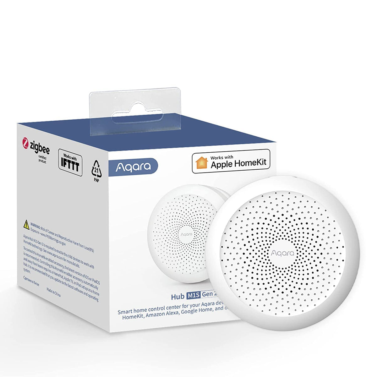 Aqara Hub M1S Gen 2 Smart Home Bridge for Alarm System Home - Aqara Official Imagery - 1