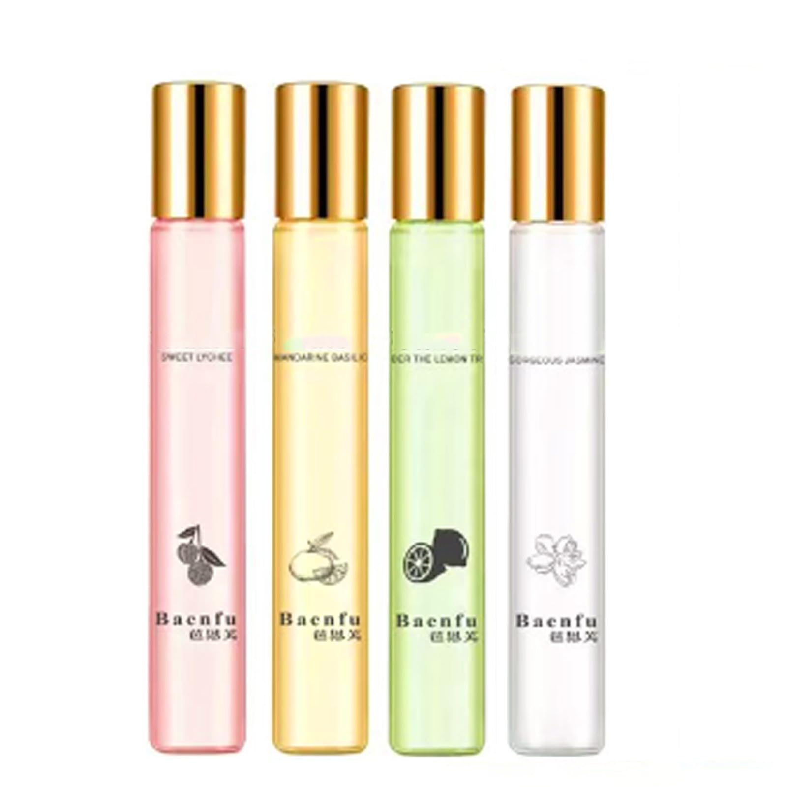 Grospe 4PCS Eau de Parfum Perfume Oil Roll-On Perfumes for Women - Product Imagery