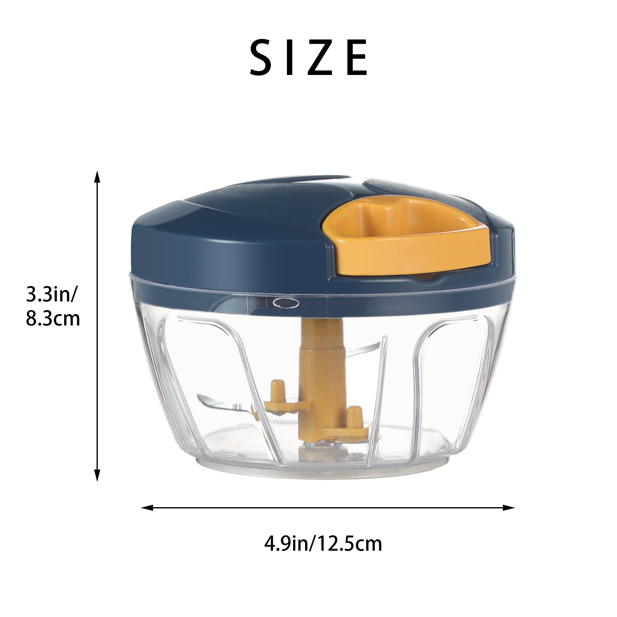 Ourokhome Manual Food Processor Vegetable Chopper, Portable Hand - Ourokhome Official Product View 2