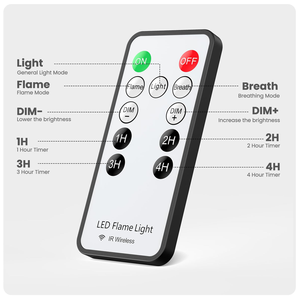 Upgraded Flame Lights with Remote Timer 4 Mode Rechargeable - Hompavo Official Imagery - 8