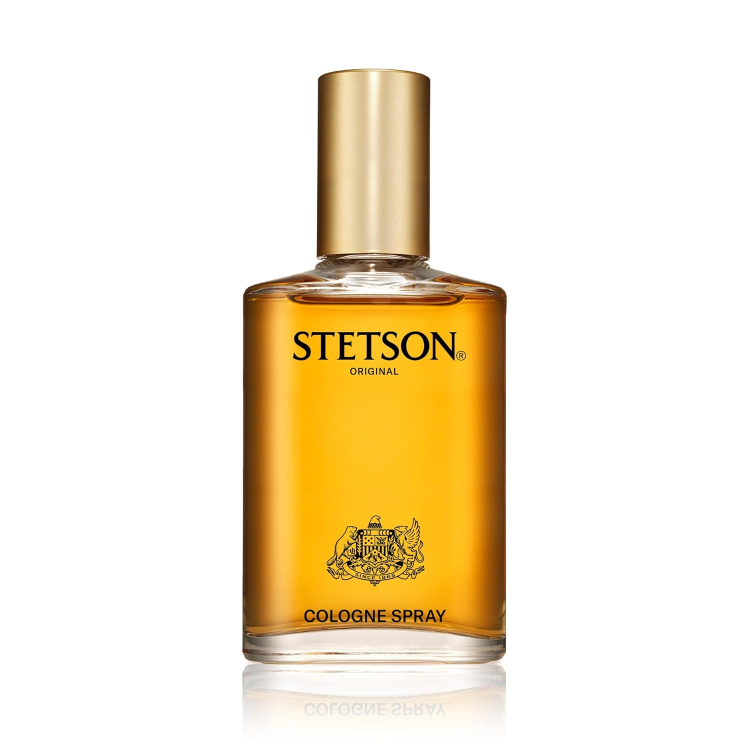 Stetson Original men's cologne bottle with classic, woody, masculine scent, featuring a sleek design and label.